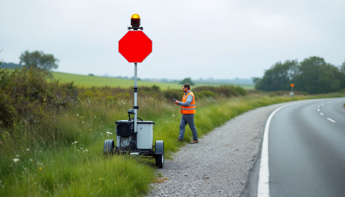 Traffic OS — automated flagger assistance devices in a one-lane two-way work zone