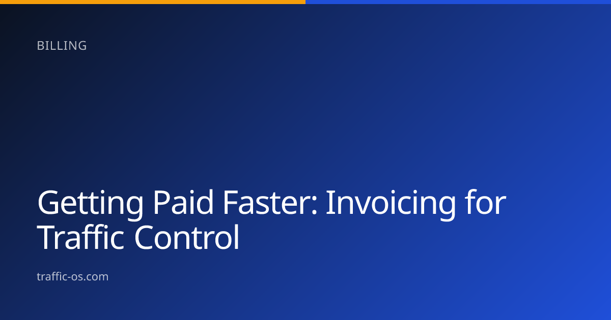 Traffic OS — Getting paid faster: invoicing for traffic control contractors