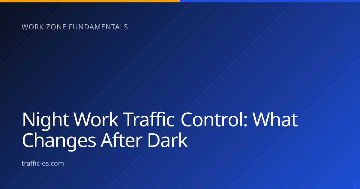 Traffic OS — Night work traffic control: what changes after dark