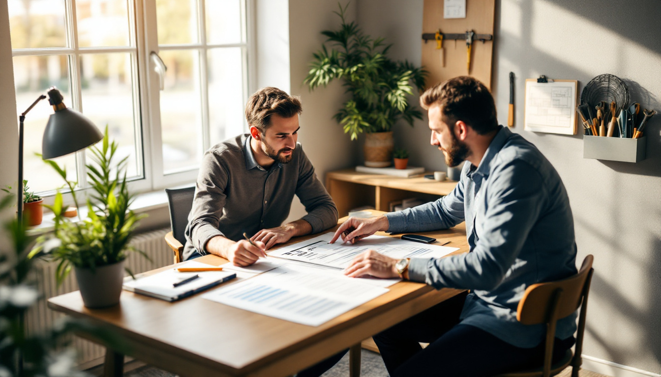 Traffic OS — a rate sheet review meeting in a small contractor's office